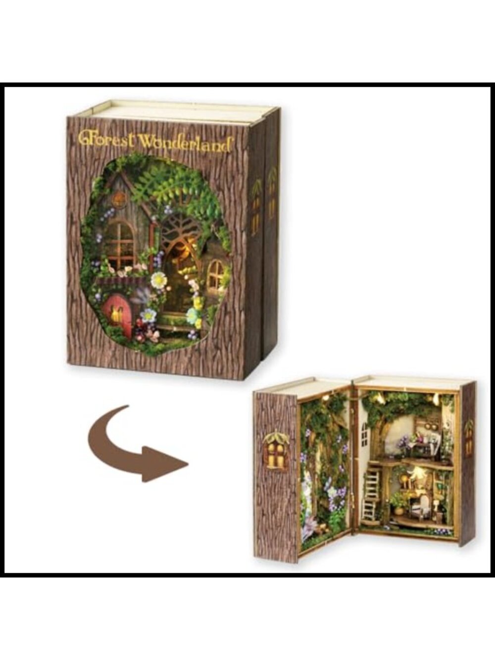DIY Miniature Dollhouse Kit Wooden Forest Wonderland Assembled